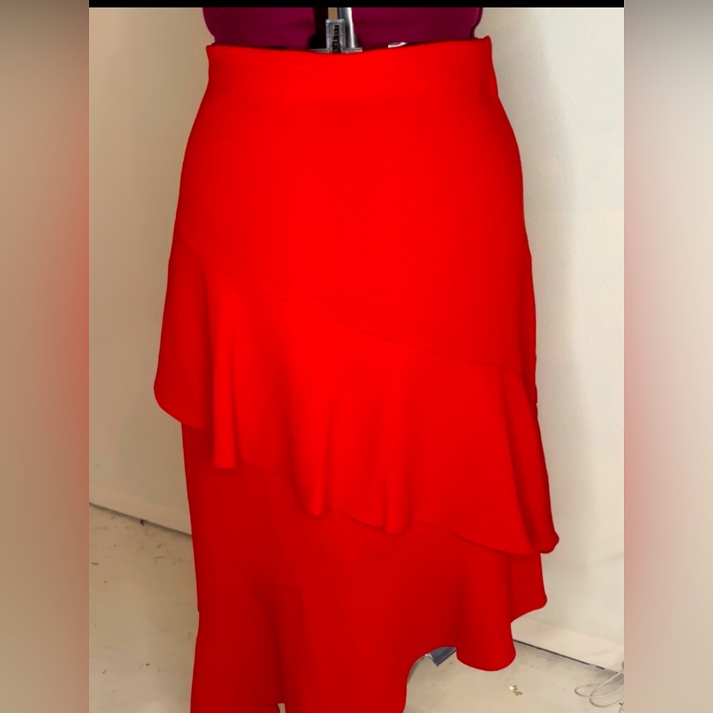 Red flowy skirt